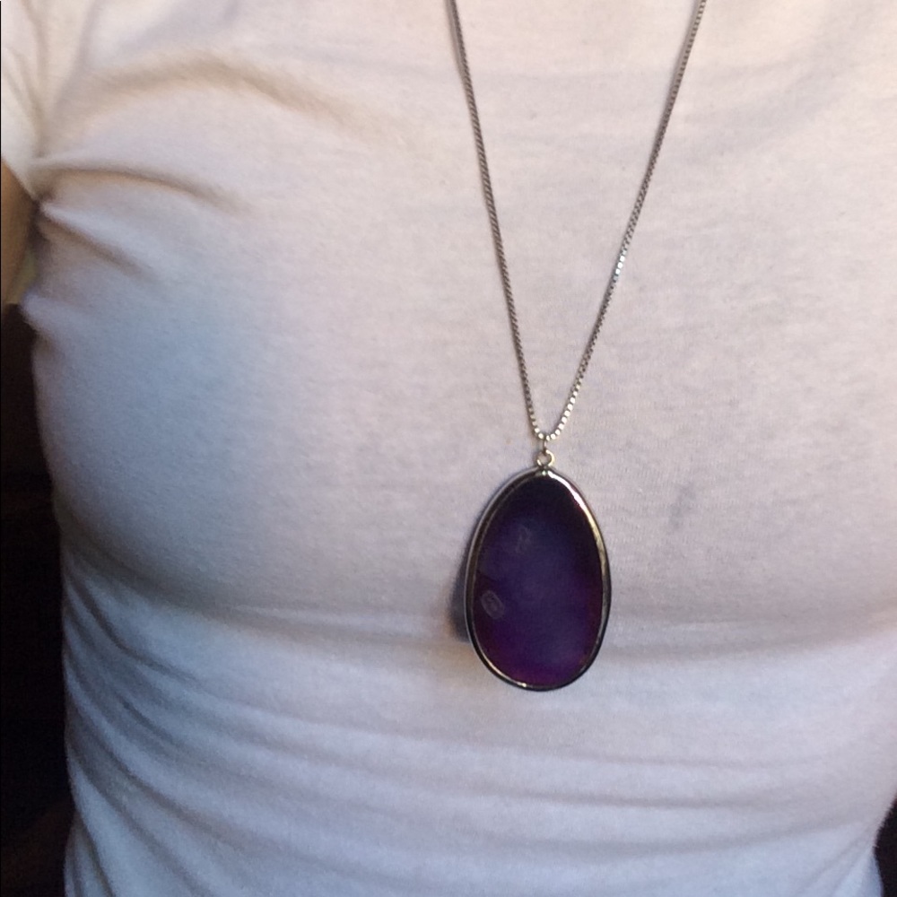 Blue/purple agate pendant